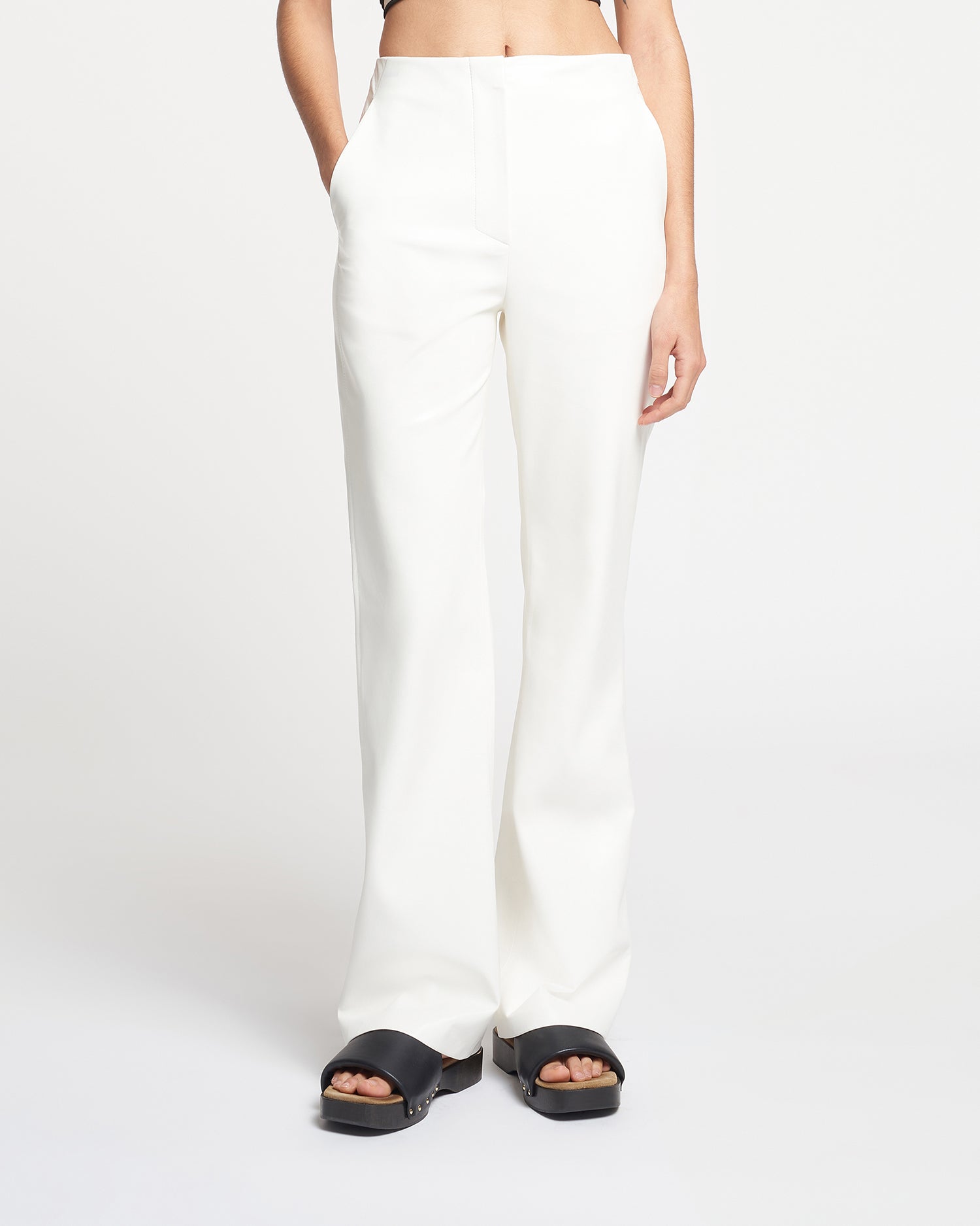 Womens | Manola Okobor Alt-Leather Pants | White