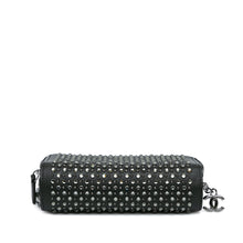Chanel | Pre-Owned Bull Leather Studded Zip Wallet | Black