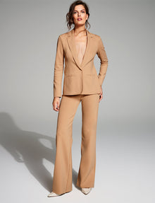 Neoprene Wide Leg Pant::Camel::