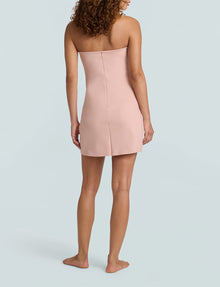 Neoprene Mini Tube Dress::Desert Rose::Back