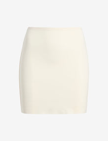 Neoprene Micro-Mini Skirt::Ivory::