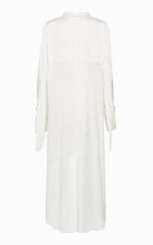 Nettle Fringed Shirt Dress | Ivory