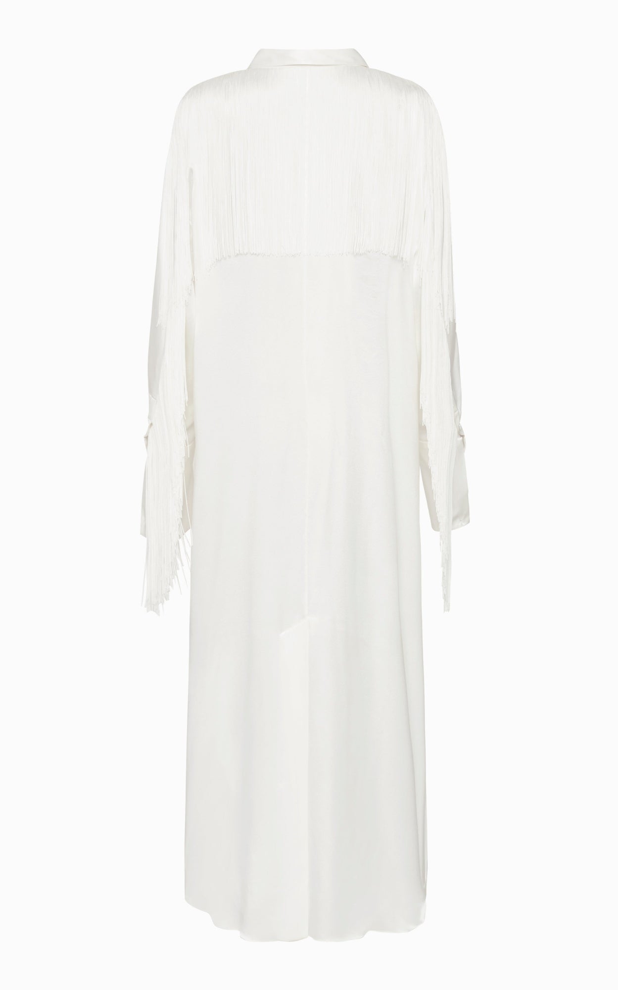 Nettle Fringed Shirt Dress | Ivory