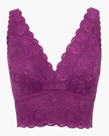 Purple Bralette - Never Say Never Curvy Plungie Longline Bralette