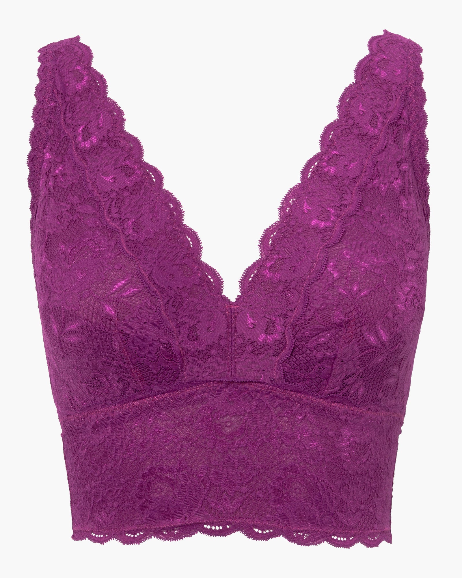 Purple Bralette - Never Say Never Curvy Plungie Longline Bralette
