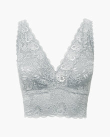Gray Bralette - Never Say Never Curvy Plungie Longline Bralette
