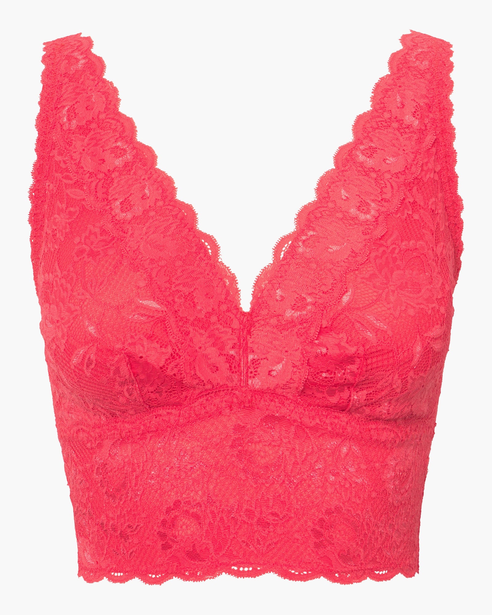 Pink Bralette - Never Say Never Curvy Plungie Longline Bralette