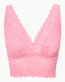 Pink Bralette - Never Say Never Curvy Plungie Longline Bralette
