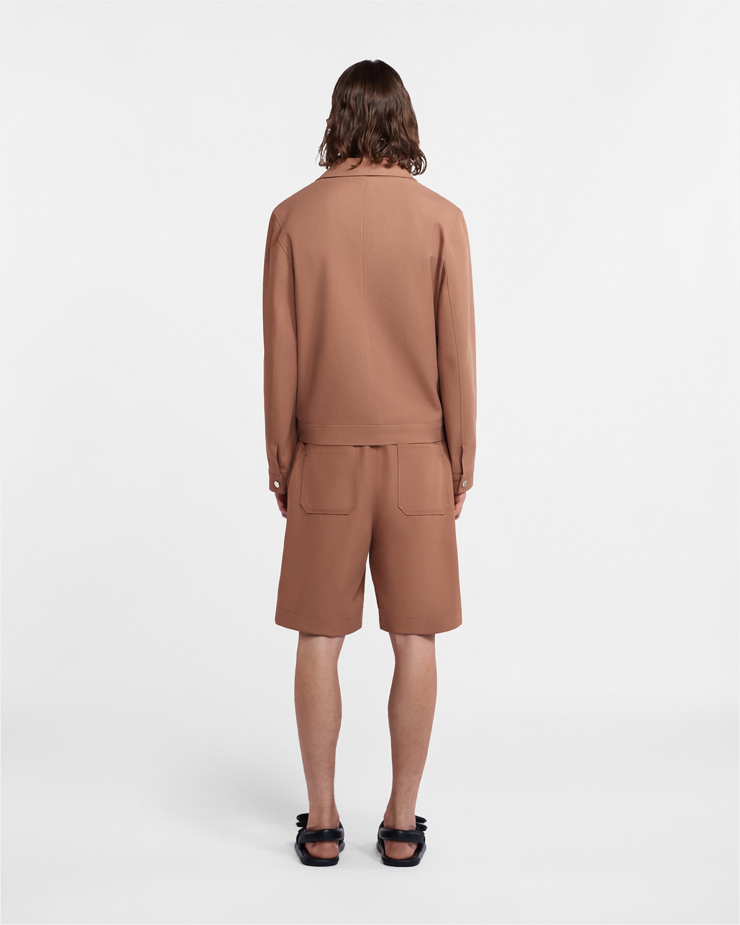 Mens | Callen Structured Twill Shorts | Rust Twill