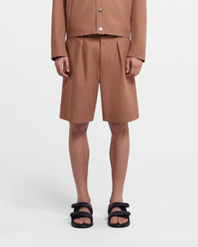 Mens | Callen Structured Twill Shorts | Rust Twill