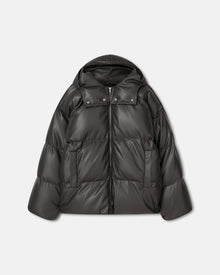 Mens | Vili Okobor Alt-Leather Puffer Jacket | Midnight Green