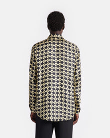 Mens | Sebas Printed Silk-Twill Shirt | Diamond Check