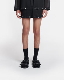 Tallon Studded Organza Bermuda Shorts | Black