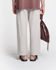 Ferre Belted Striped Pants | Caramel/ Ecru