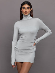 Long Sleeve Turtleneck Pickleball Dress | Dove