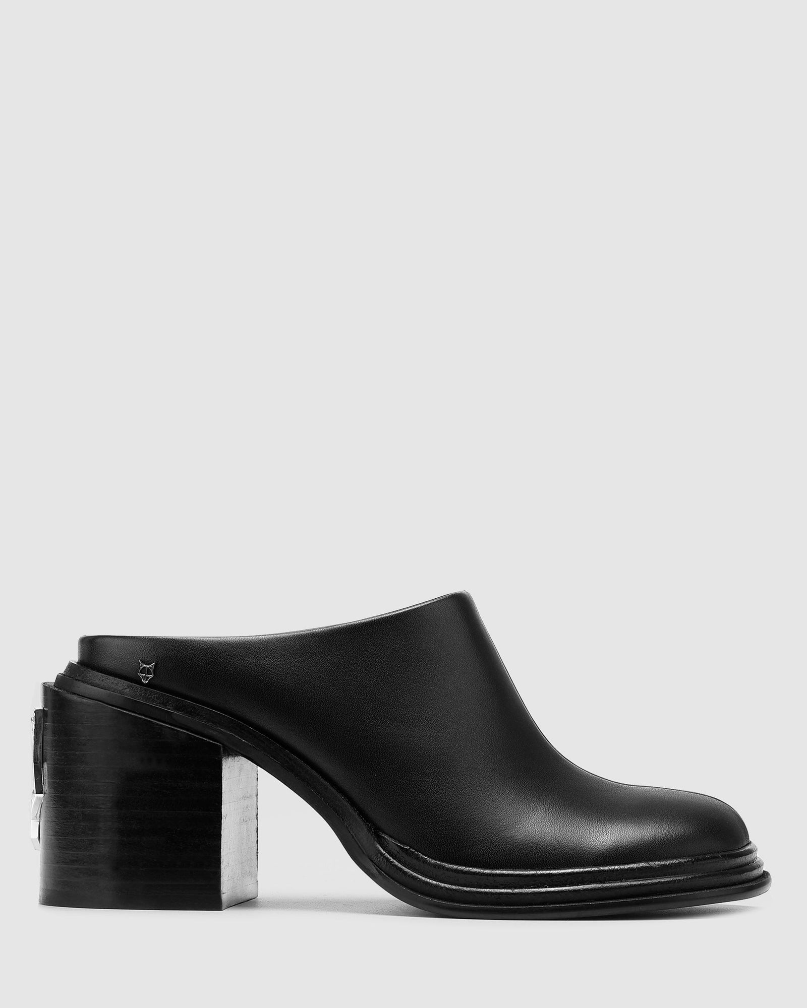 Womens | Nova Leather Heel | Black