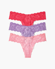 Multi Thong - Never Say Never Cutie Lr Thong 3 Pack