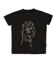 Kid | Embroidered Chewbacca T-Shirt | Black