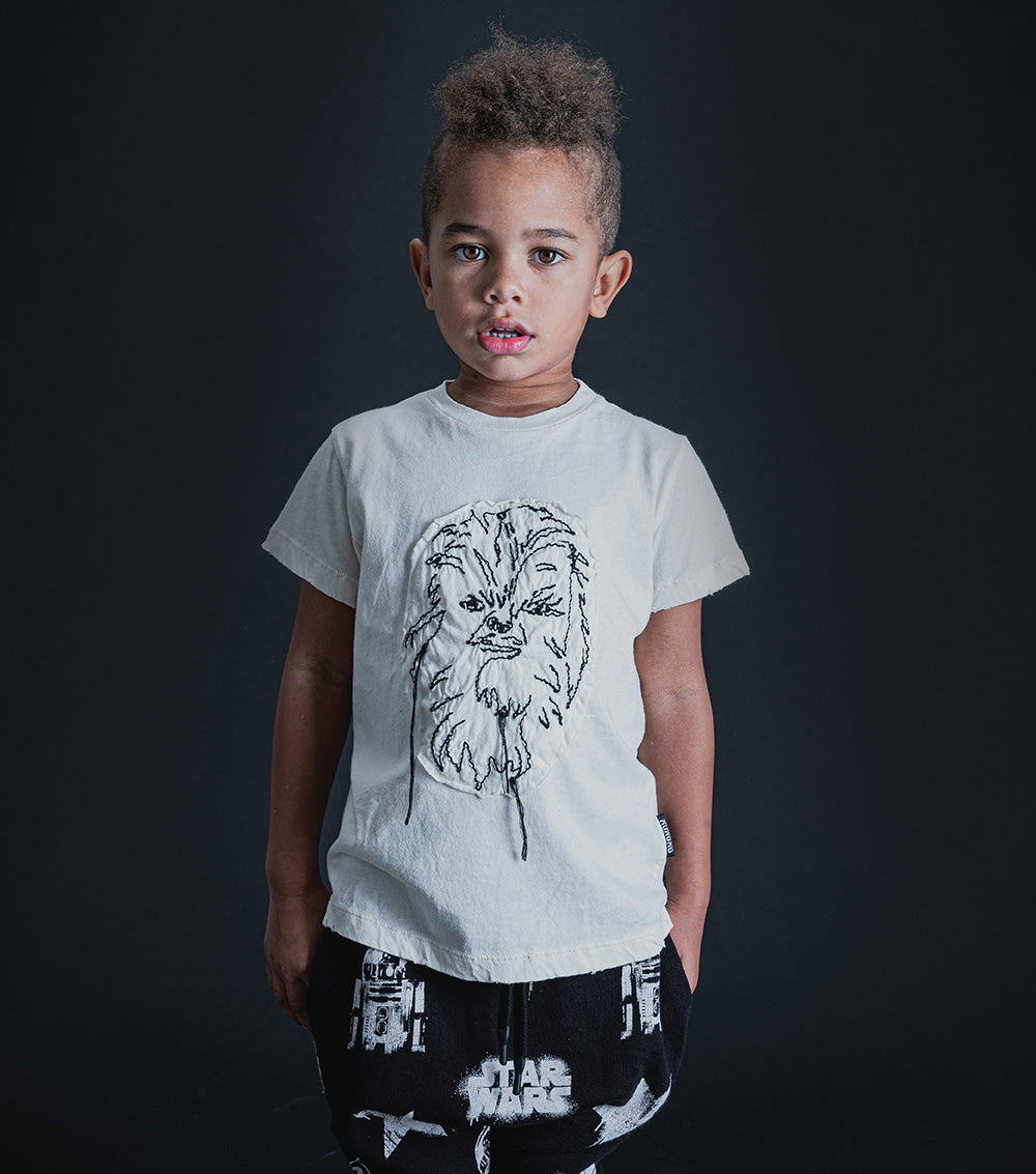 Kid | Embroidered Chewbacca T-Shirt | Natural