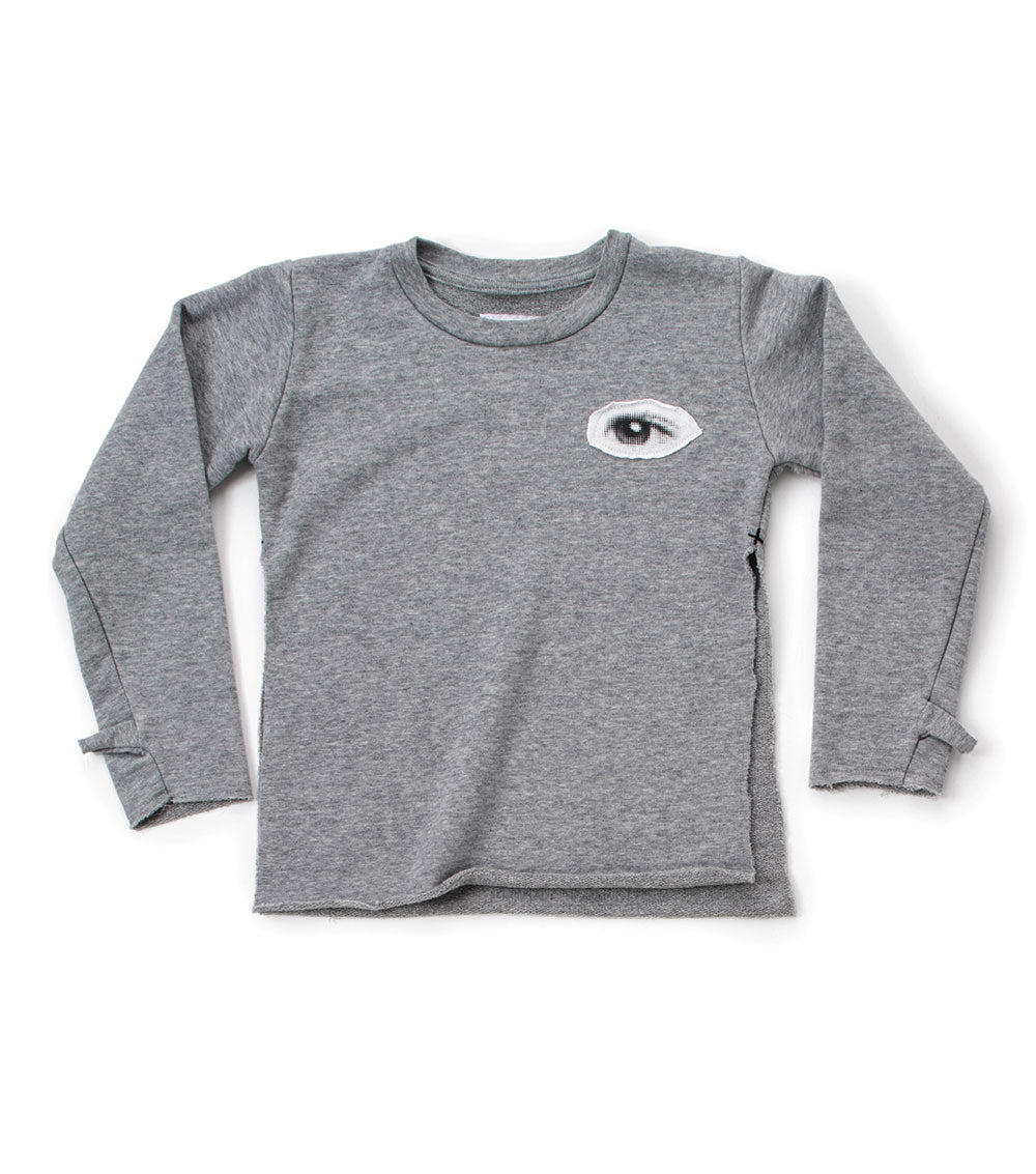 Kid | Side Slit Sweatshirt | Heather Grey