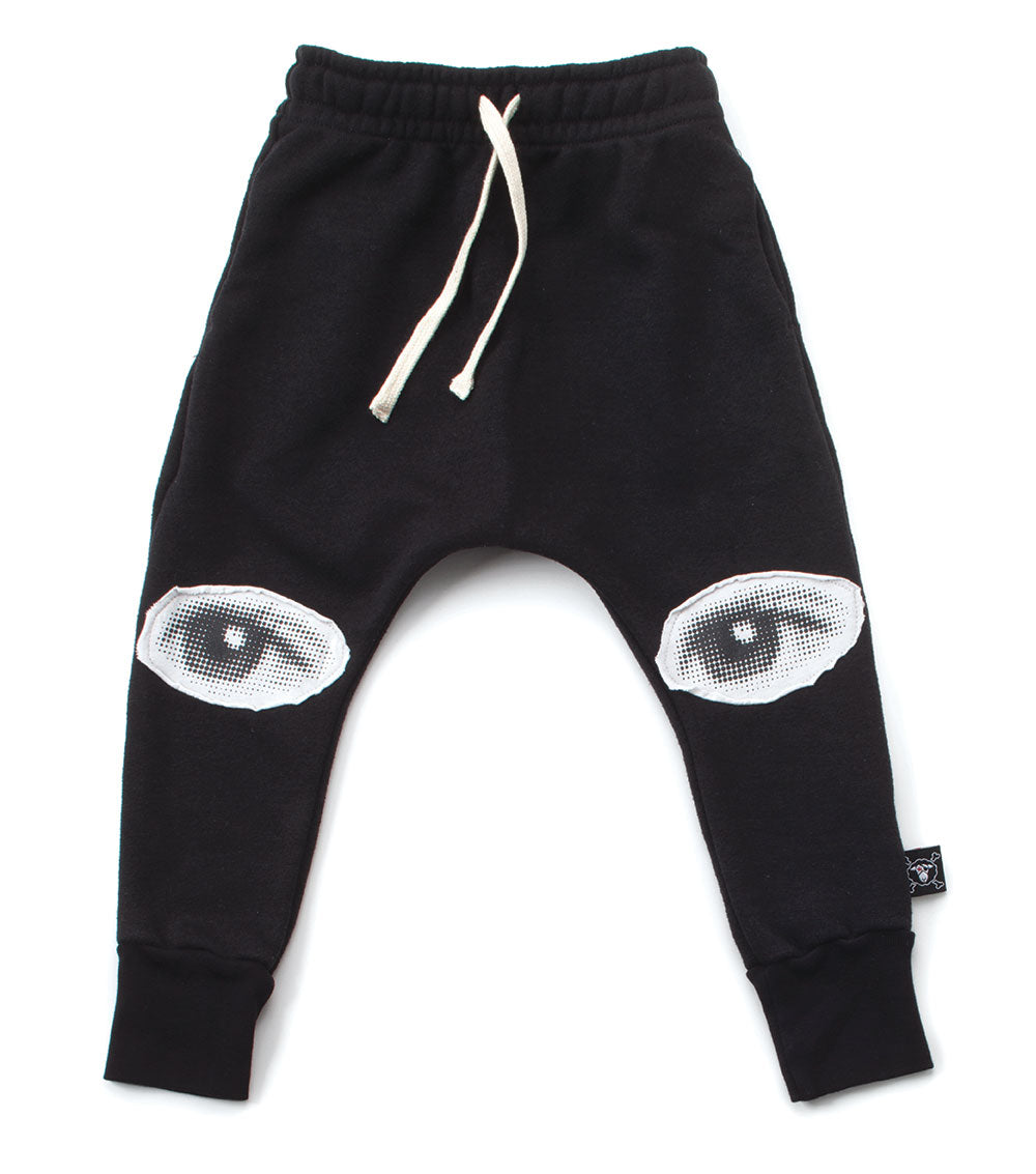 Kid | Eye Patch Baggy Pants | Black