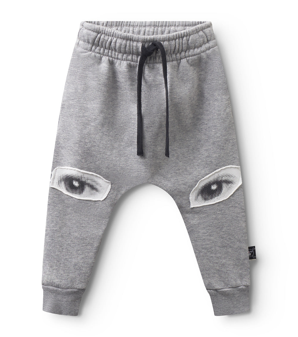 Kid | Eye Patch Baggy Pants | Heather Grey