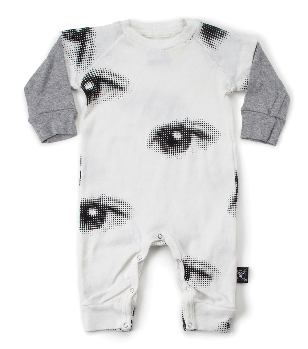 Kid | Eye Playsuit | White