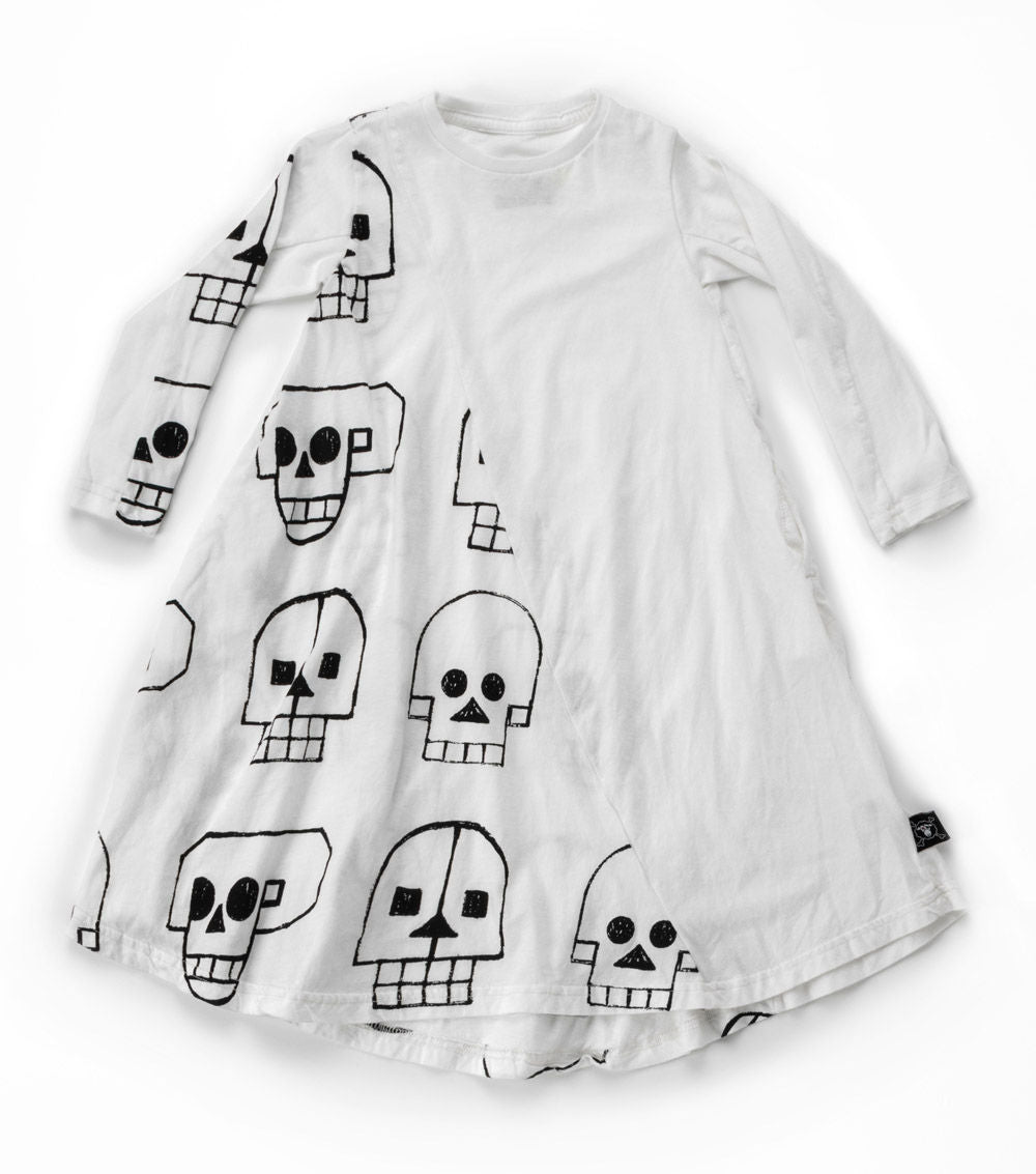 Kid | Skull Robot 360 Dress | White