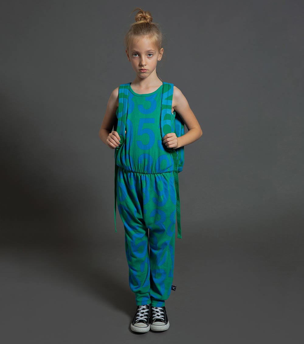 Kid | Numbered Romper | Green