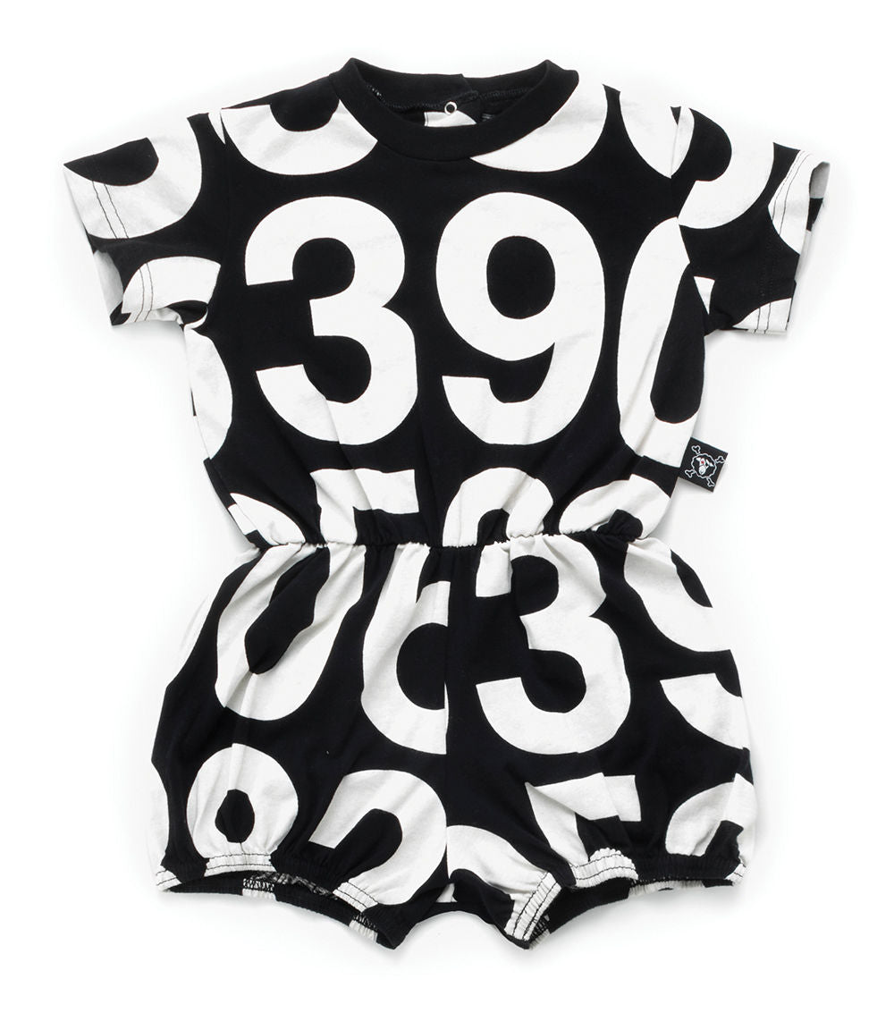 Kid | Numbered Yoga Overall | Black