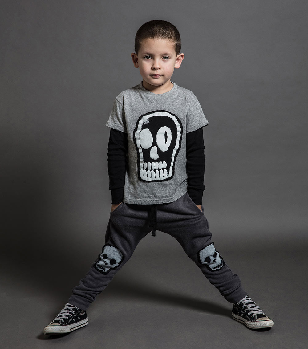 Kid | Dizzy Skull Shirt | Heather Grey