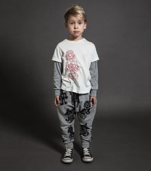 Kid | Tribal Dancers Baggy Pants | Heather Grey