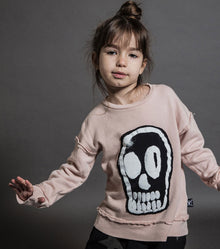 Kid | Dizzy Skull Sweatshirt | Powder Pink