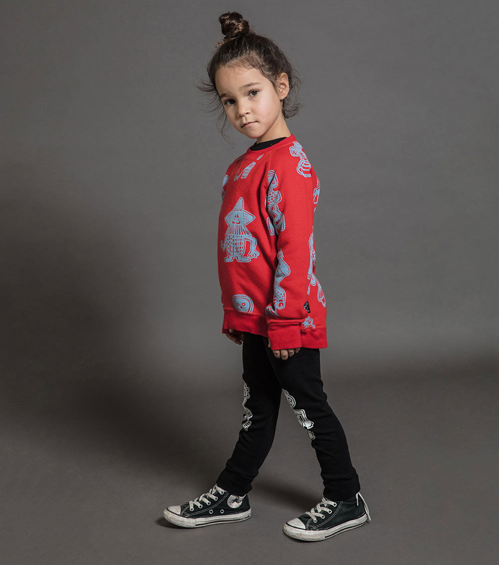Kid | Tribal Dancers Sweatshirt | Red