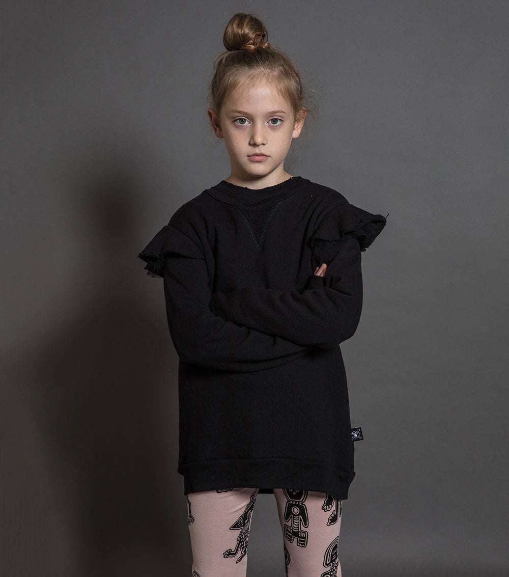 Kid | Embroidered Star Sweatshirt | Heather Grey