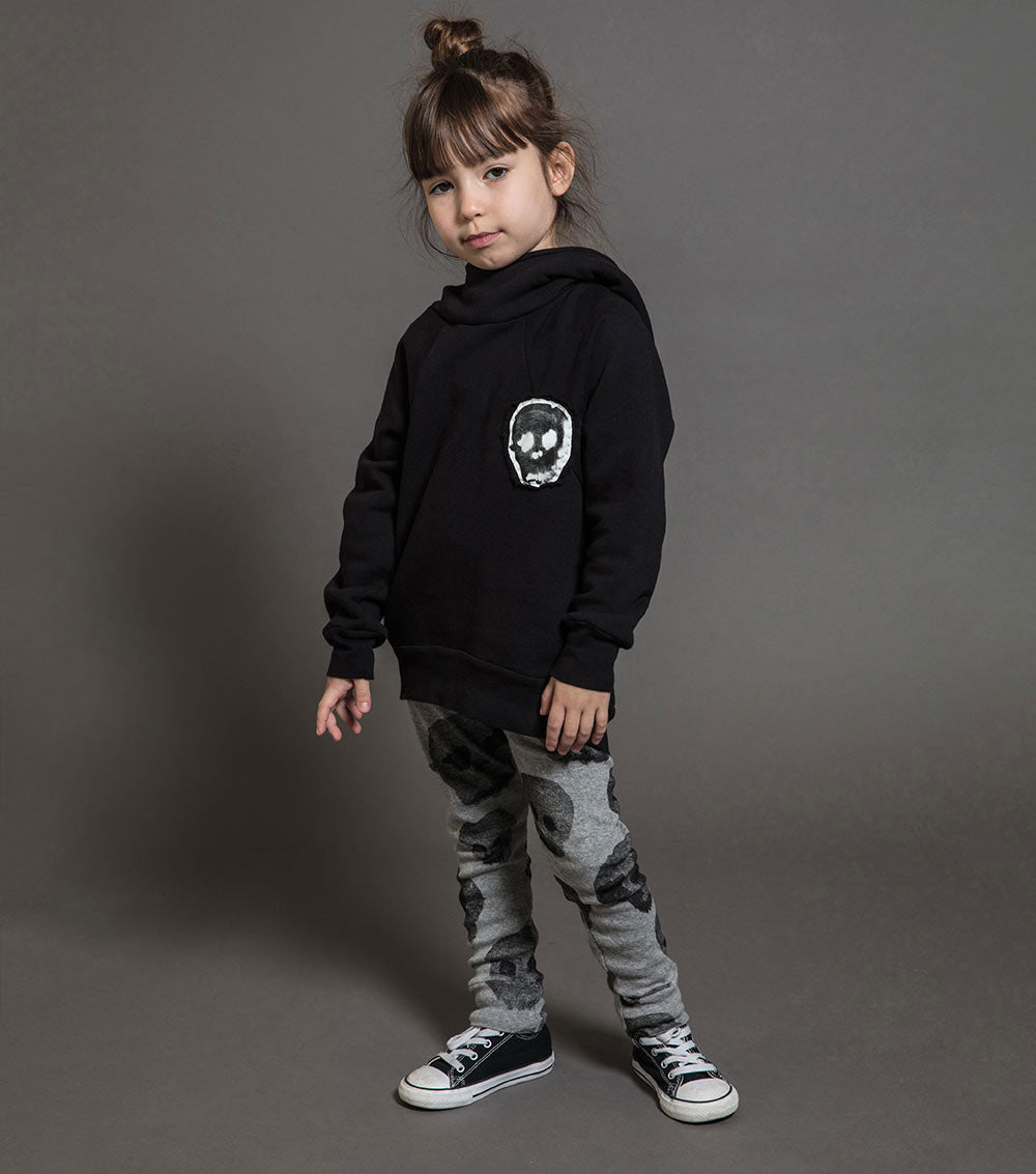 Kid | Water Skull Leggings | Heather Grey