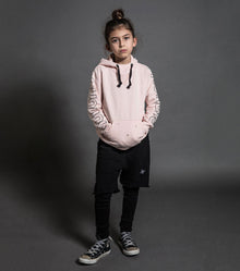 Kid | Fluffy Torn Hoodie | Powder Pink