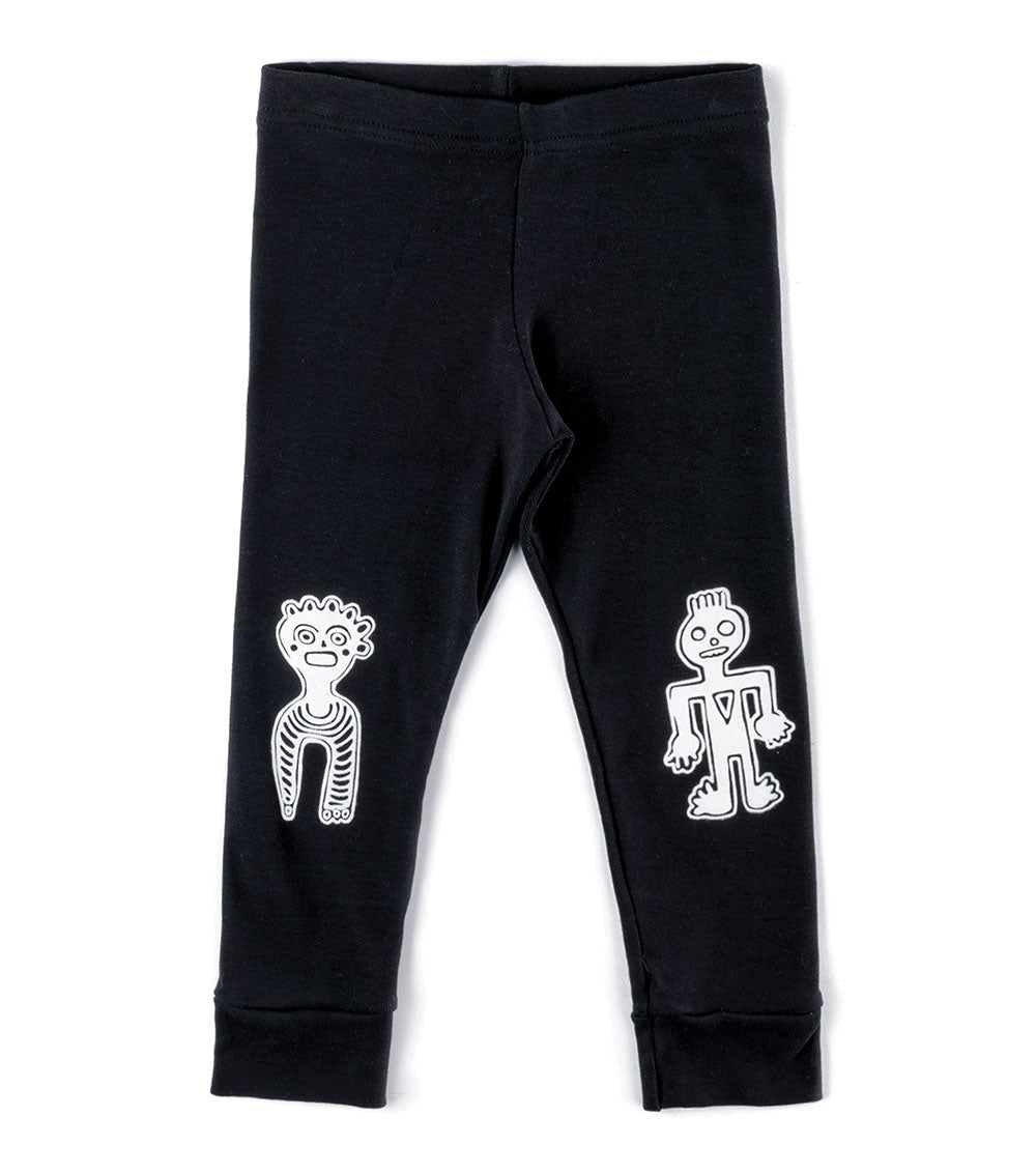 Kid | Tribal Dancers Leggings | Black (V1)