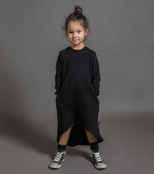 Kid | Circle Patch Fluffy Dress | Black