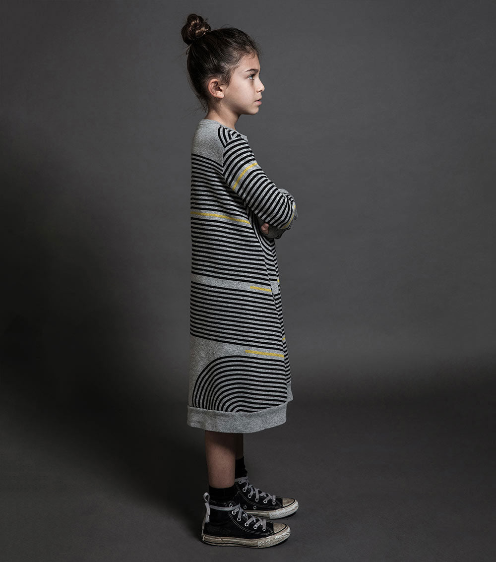 Kid | Spiral A Dress | Heather Grey