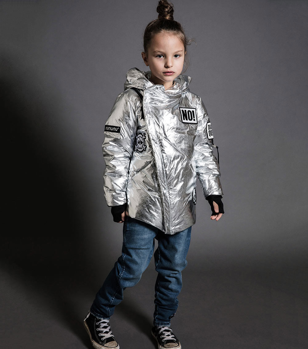 Kid | Super Patch Down Jacket | Silver