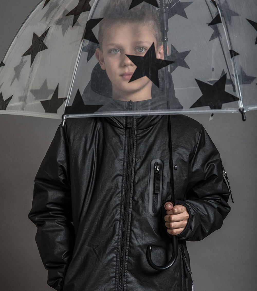 Kid | Waxed Down Jacket | Black