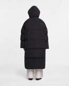 Riva Tech Poplin Puffer Coat | Off Black