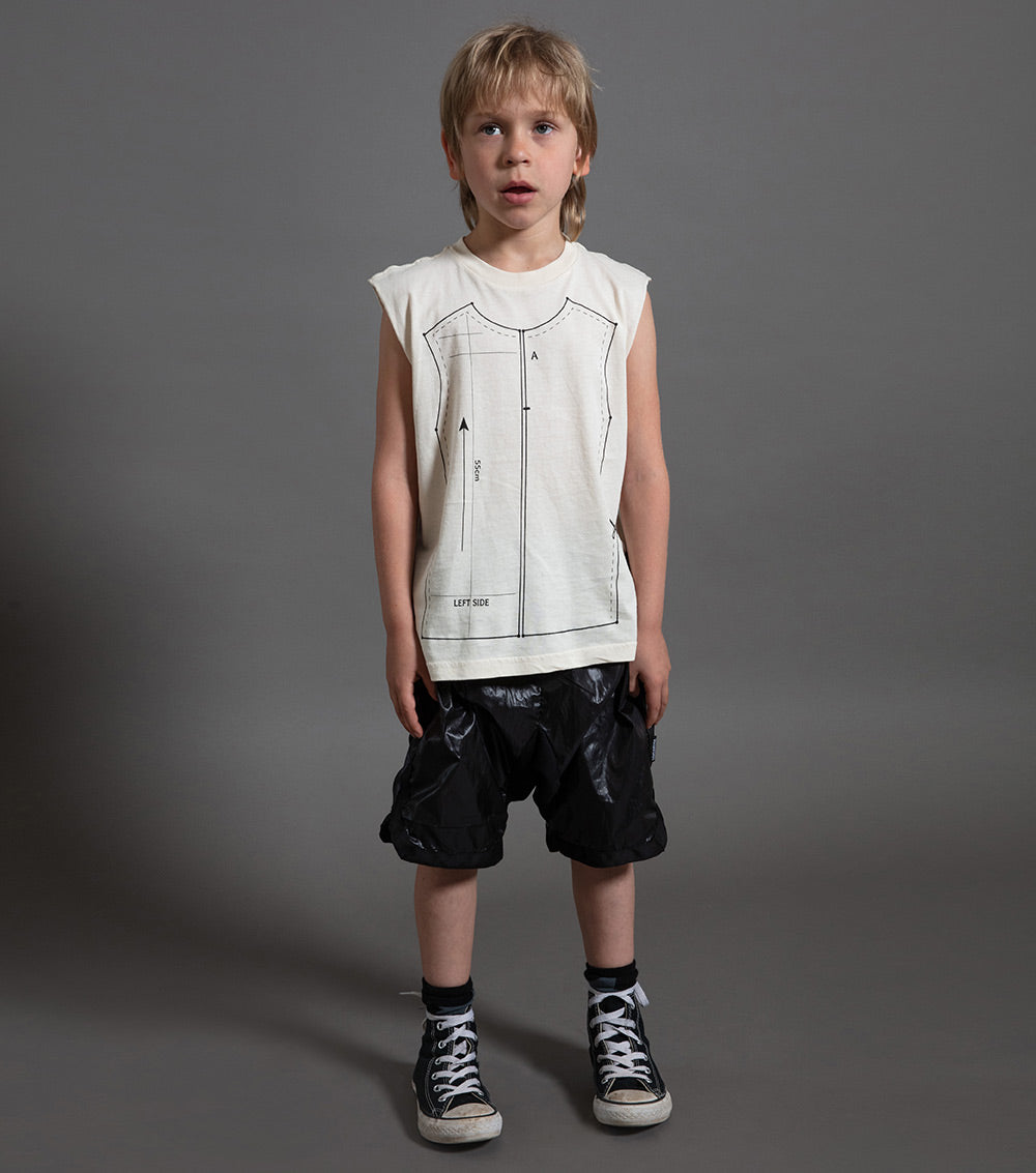 Kid | Sewing Pattern Sleeveless Shirt | Natural