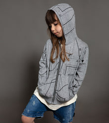 Kid | Sewing Pattern Light Zip Hoodie | Lava Yellow