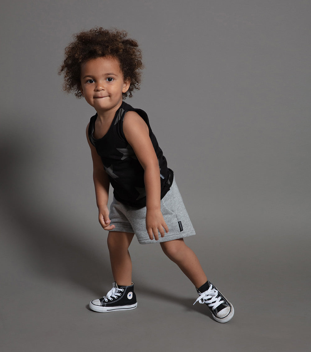 Kid | Measuring Band Gym Shorts | Heather Grey