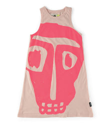 Kid | Mega Rowdy Mask Tank Dress | Powder Pink