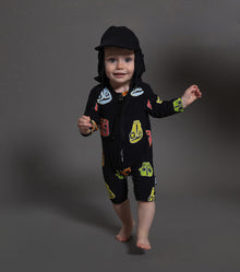 Kid | Rowdy Masks Bodysuit | Colorful Black