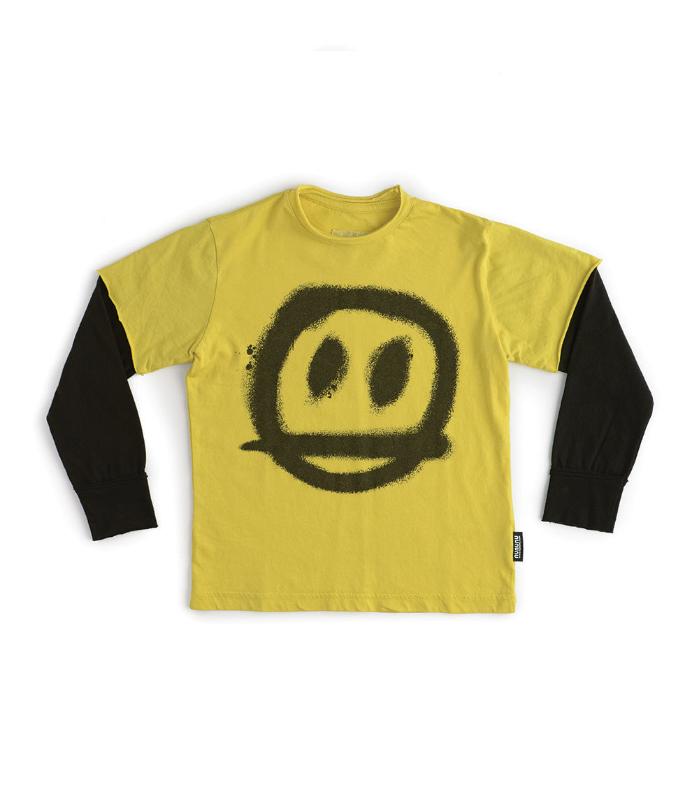 Kid | Sprayed Smile Shirt | Lava Yellow