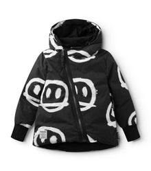 Kid | Sprayed Smiles Down Jacket | Black